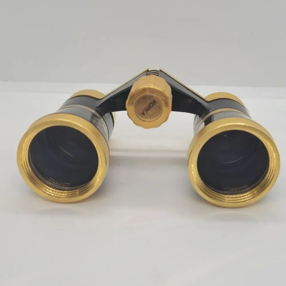 Binolux‎ Opera Glasses Gold Tone Compact Optics Vintage Classic Style